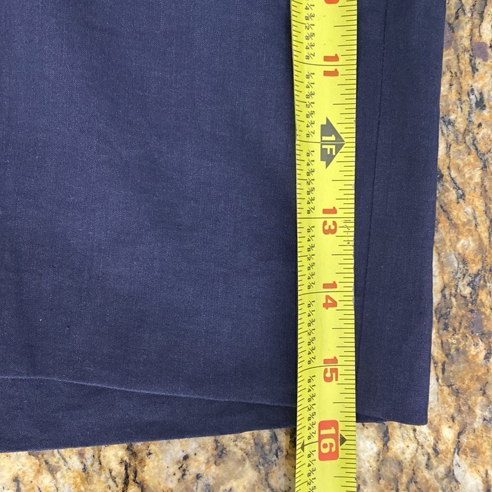 Theory Linen Blend Dark Gray High Rise Shorts size 2 - Picture 9 of 11